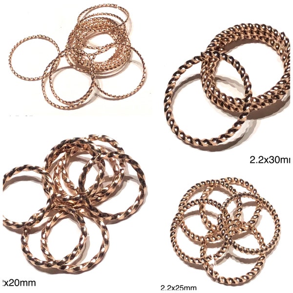 Rose Gold Jump Rings Etsy