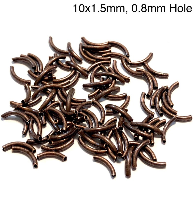 Antique Copper Thin Tubes Plain Tubes Twisted Tubes Curved Etsy