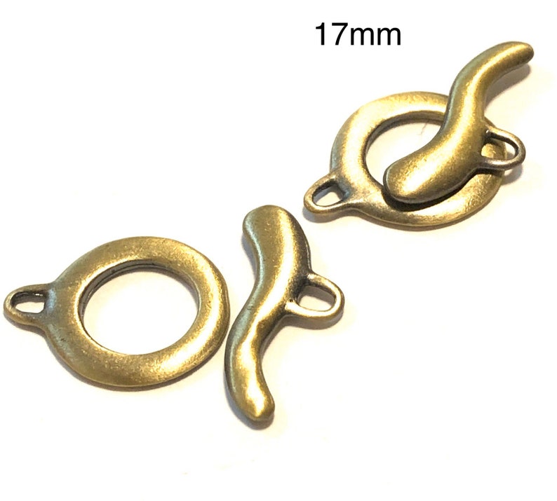 10-18mm Antique Brass Toggle Clasps Small Round Toggle Clasp 130
