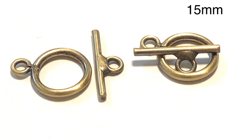 10-18mm Antique Brass Toggle Clasps Small Round Toggle Clasp 130