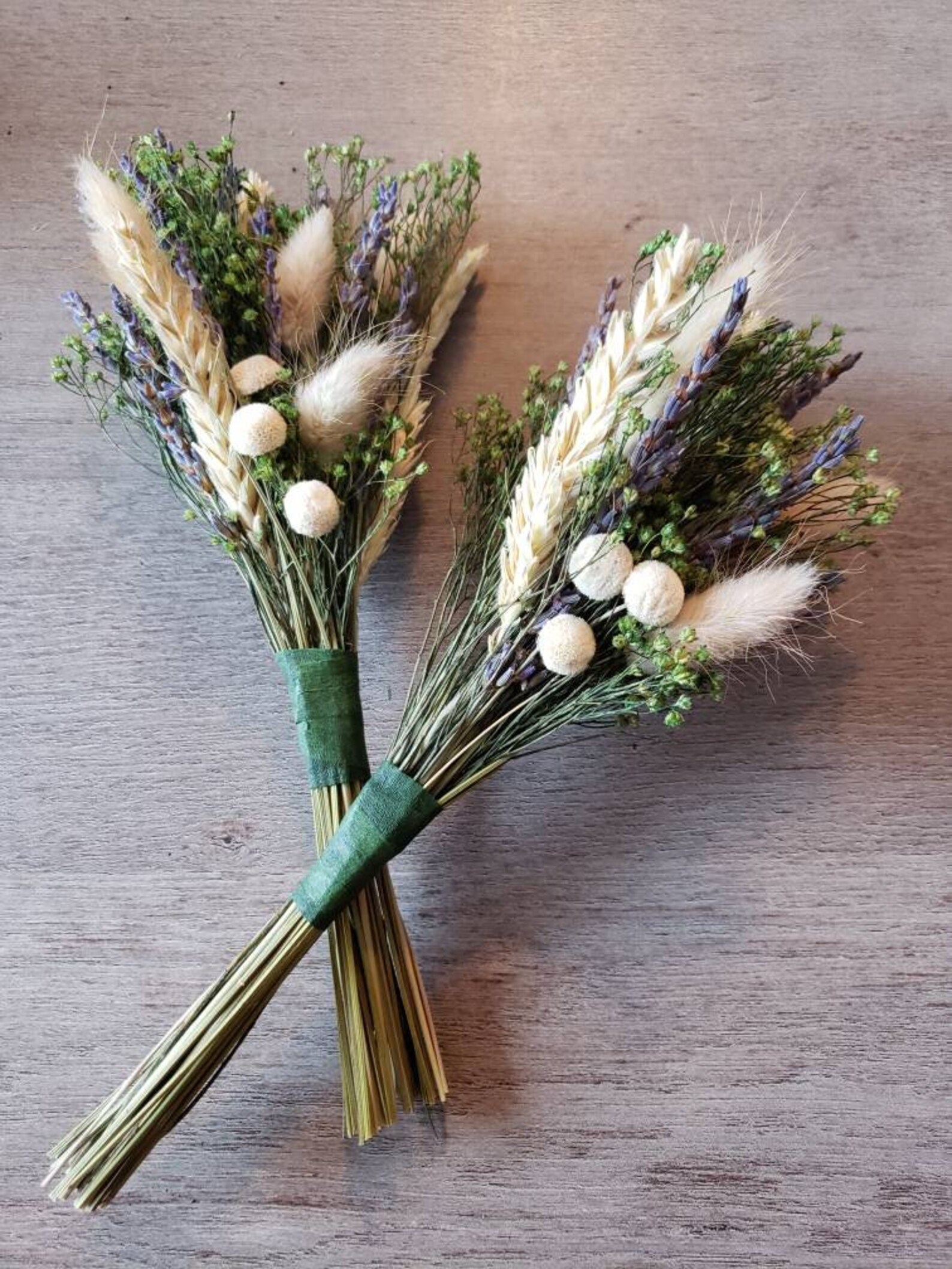 TWO Mini Dried Flower Bundles With Lavender & Wheat meadow Etsy