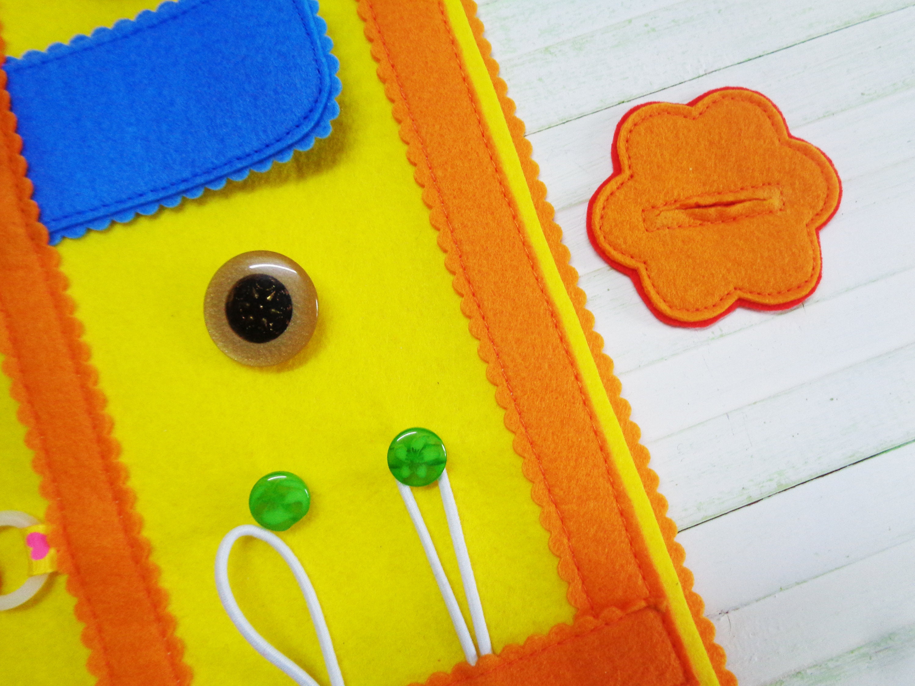 Fidget toy baby play mat with zippers and buttons Felt busy Etsy