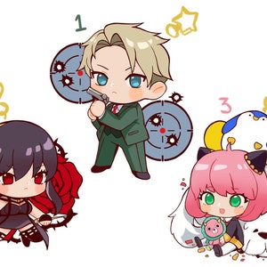 anime chibi spy family acrylic charm keychain