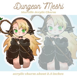 Dungeon Meshi Marcille Chibi Acrylic Charm, Delicious In Dungeon