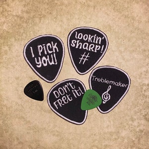 Wählen Sie Wortspiele Aufbügler | gesticktes Patch | alternatives Emo-Gothic-Accessoire | batik jacke weste musik rock patch