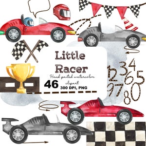 Vintage raceauto's PNG, kinderkamer aquarel auto's, raceauto's aquarel clipart, Kids clipart, Racing uitnodiging PNG, baby jongen sport auto's