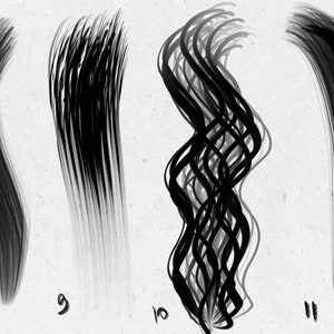 Procreate Hair Brushes, Curly Hair Brushes for Procreate, Braids and Waves Brush Pack, Commercial Use Brushes image 4