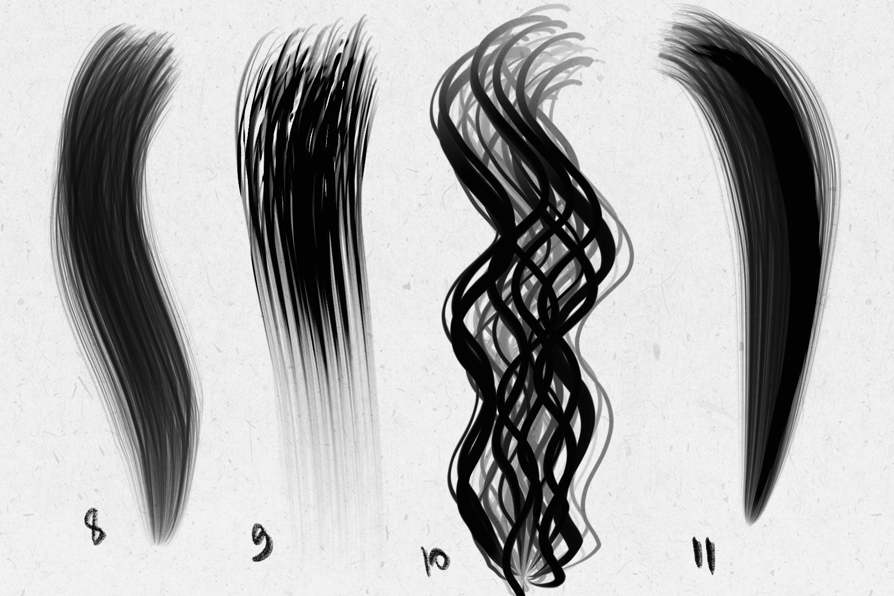 Procreate Hair Brushes Curly Hair Brushes for Procreate Etsy España