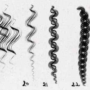 Procreate Hair Brushes, Curly Hair Brushes for Procreate, Braids and Waves Brush Pack, Commercial Use Brushes image 7