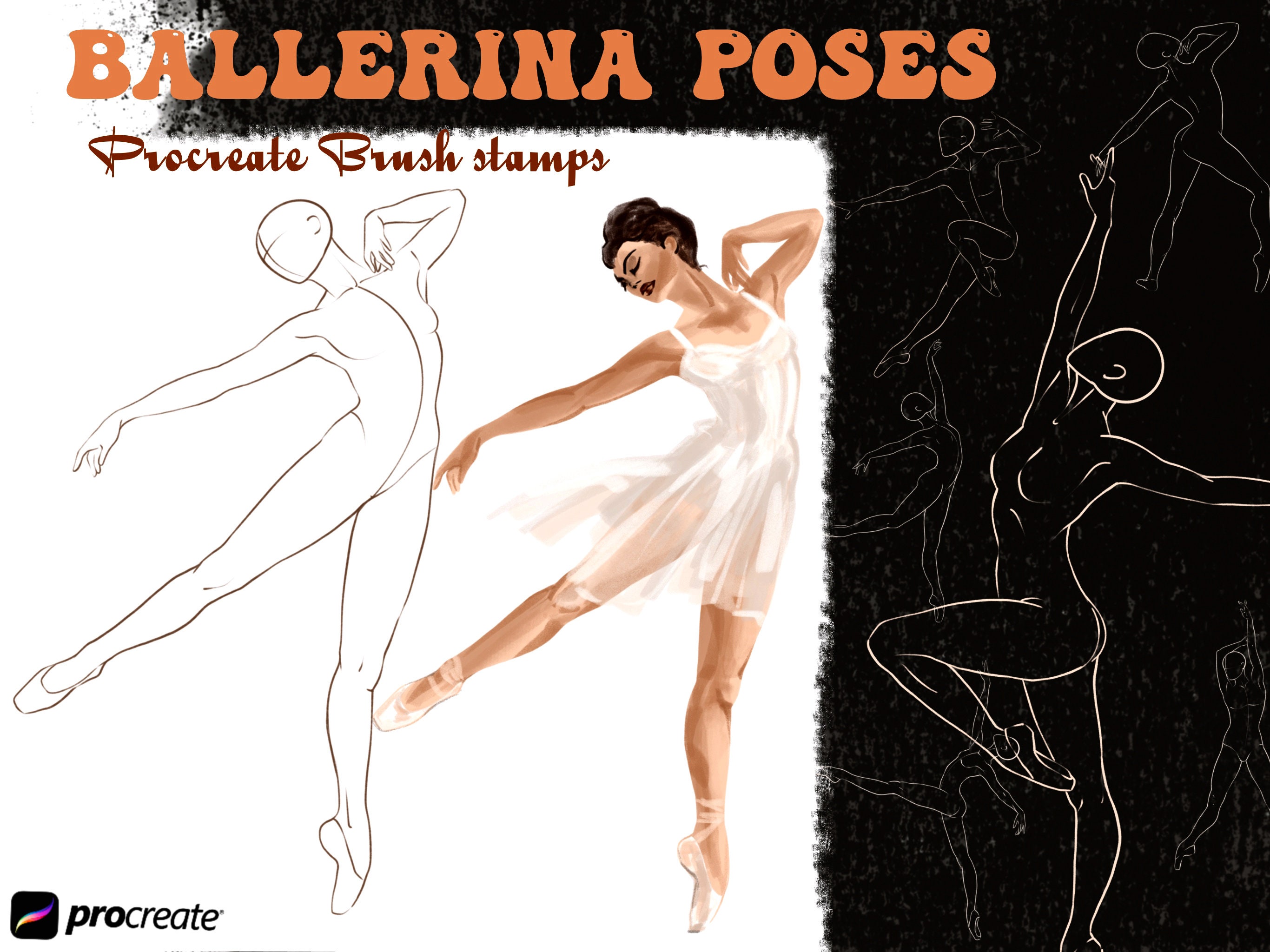 BALLERINA poses pack - CLIP STUDIO ASSETS