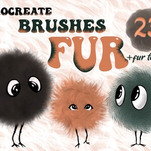 Procreate Fur Brushes, Realistic Animal Hair Brush Set, Commercial Use Brushes, Digital Procreate Brushes, Fur Texture Brush