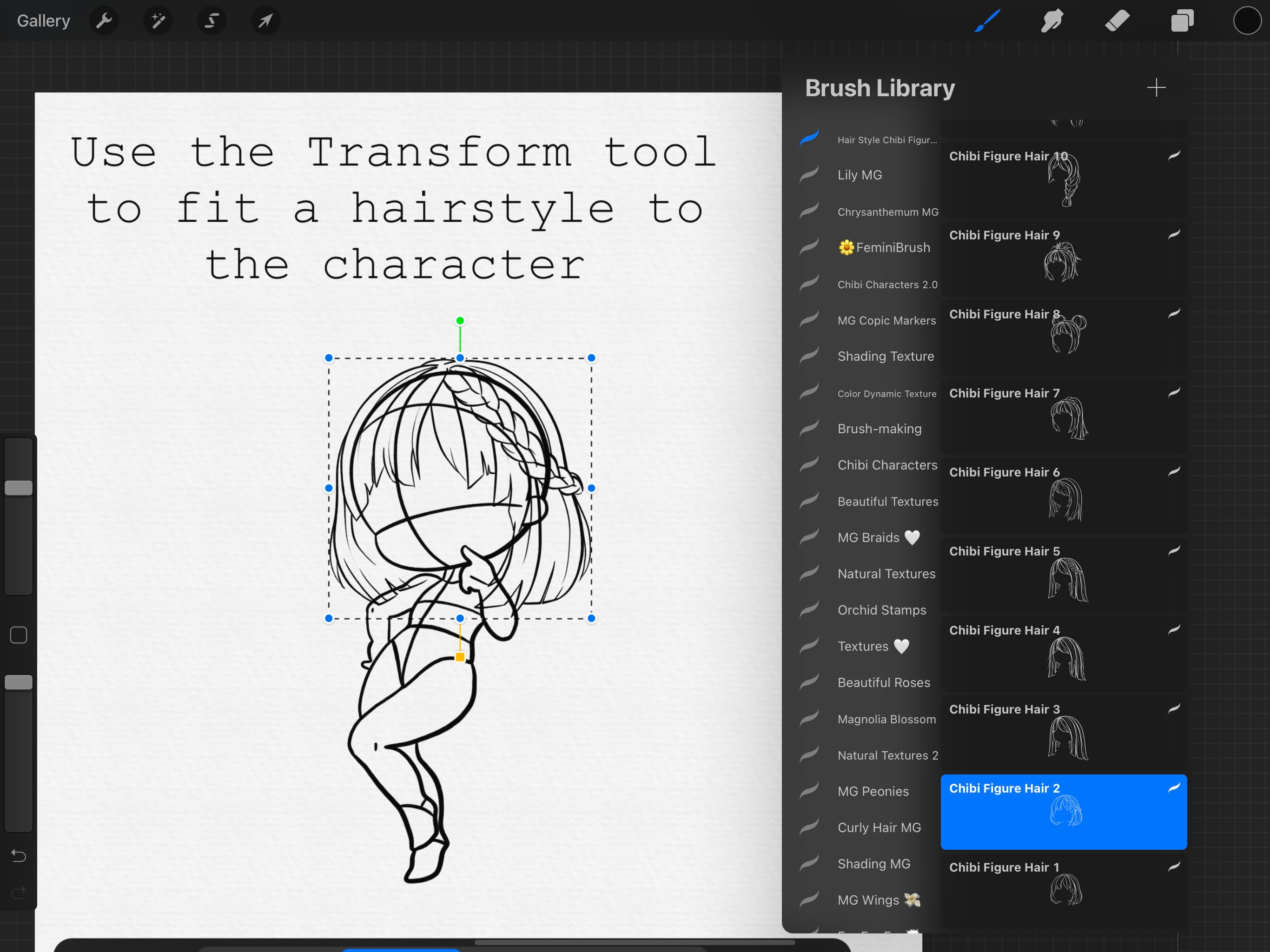 Procreate Hair Stamps, Anime Hair Brushes, Procreate Manga Hair Brushes