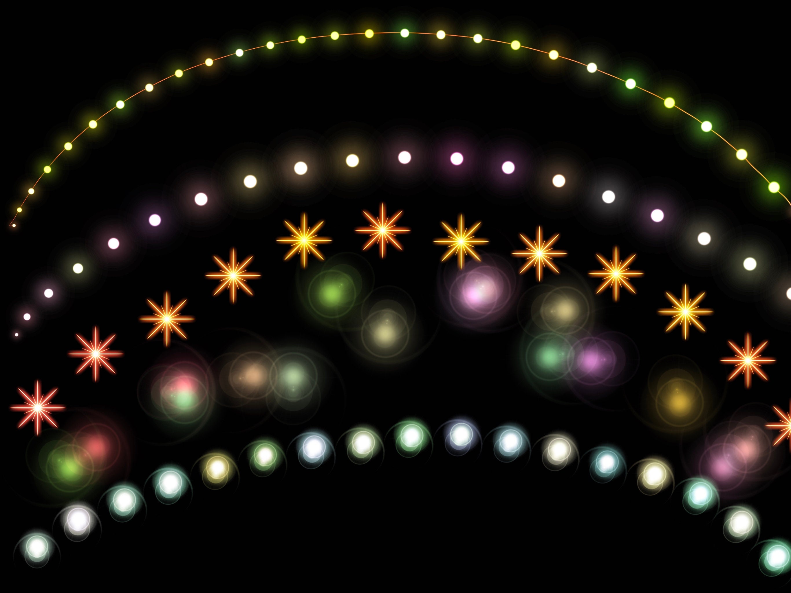 Christmas Lights Procreate Brushes, Procreate Garland Brushes, Holiday