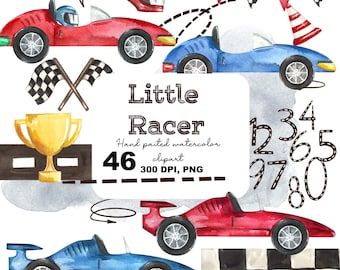 Baby Boy Sport Cars, Vintage Racing Cars PNG, Nursery Watercolor Cars, Race Cars Watercolor Clipart, Kids Clipart, Racing Invitation PNG