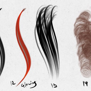 Procreate Hair Brushes, Curly Hair Brushes for Procreate, Braids and Waves Brush Pack, Commercial Use Brushes image 5