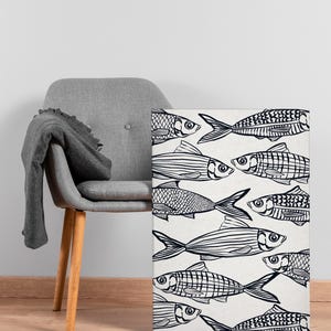Vintage Sardines Sketch Art, Sardines Poster, Fish Print, Retro Kitchen print, Kitchen Wall Art, Fish Wall Art, Retro Fish Restaurant Decor