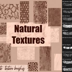 Procreate Texture Brushes, Background brush set, Natural texture brushes, Digital brushes, Commercial use brushes