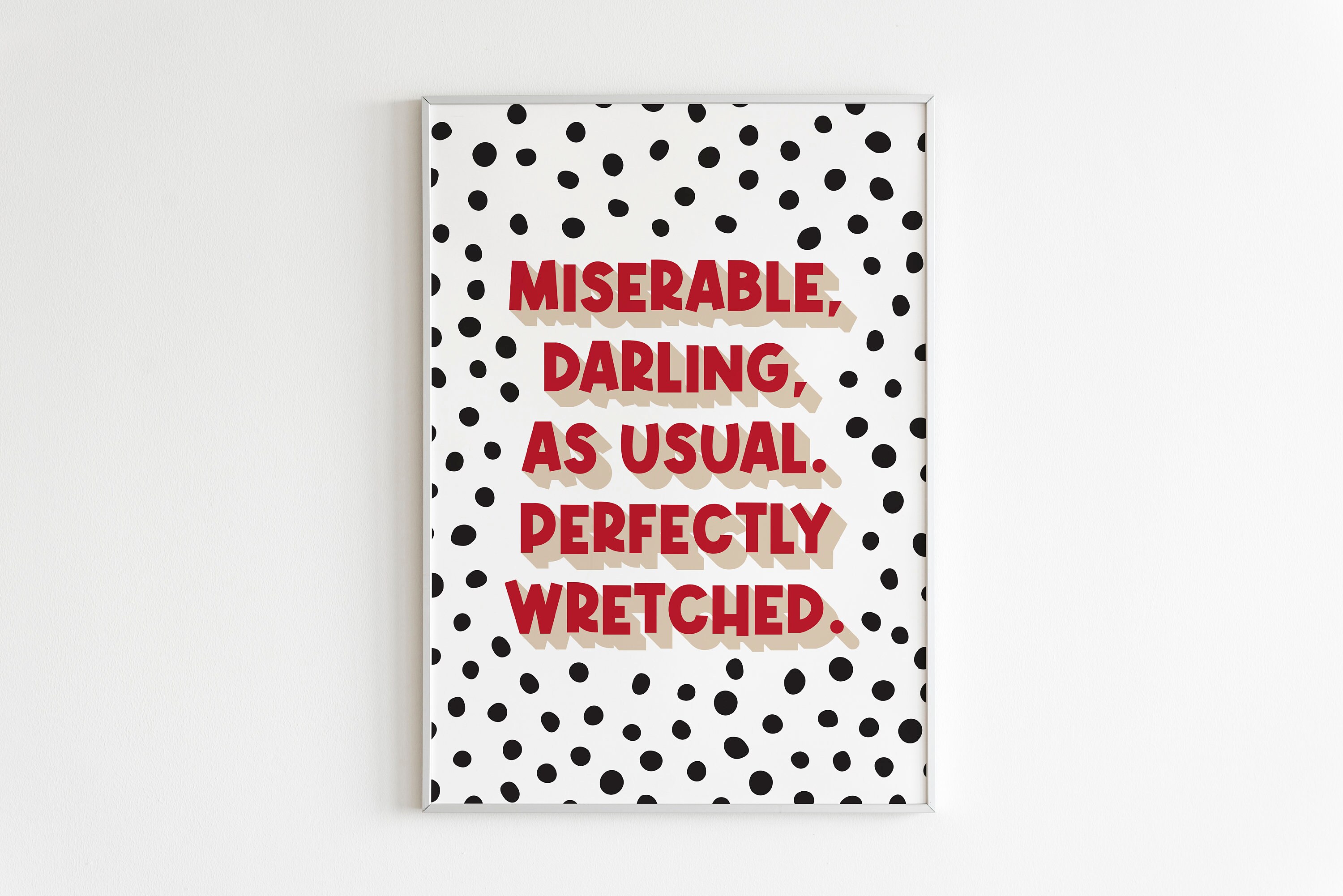 Cruella De Vil Quote Saying Disney Dalmation Wall Etsy