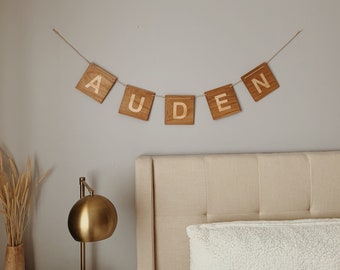 Wood Name Banner