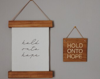 Hold onto Hope: Canvas Wall Hanging