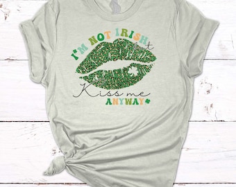 Funny St Patrick's Day Tee: Green Lips Graphic, Soft Unisex Shirt