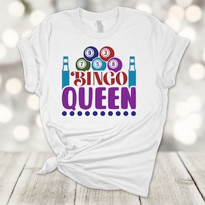 Bingo Player, Bingo Queen, Bingo Lover, Bingo Gift, Bingo Grandma, Bingo Night, Premium Soft Unisex Tee, Plus Size 2x, 3x, 4x