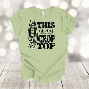 Summer Vegetables, This Is My Crop Top, Vegetable Garden, Farmer's Market, Premium Soft Unisex Tee, Plus Size 2x, 3x, 4x Available Spring Green