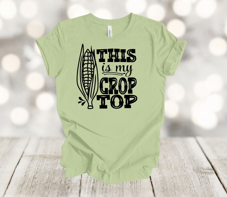 Summer Vegetables, This Is My Crop Top, Vegetable Garden, Farmer's Market, Premium Soft Unisex Tee, Plus Size 2x, 3x, 4x Available Spring Green