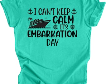 Camiseta de crucero para el día del embarque: Camiseta suave unisex para vacaciones familiares.