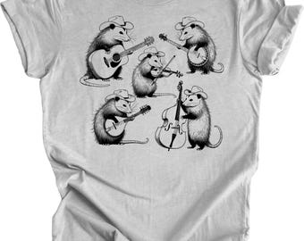 Bluegrass Possum Group Unisex T-Shirt: Vintage Player Musician Gift