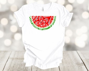 Summer Shirt, Watermelon Mandala, Summer Watermelon, Premium Soft Unisex Shirt, Plus Sizes Available