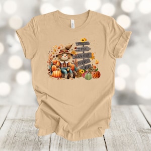 Fall Shirt, Scarecrow, Pumpkins, Corn Maze, Hay Rides, Cider, Premium Soft Unisex Tee, Plus Sizes Available