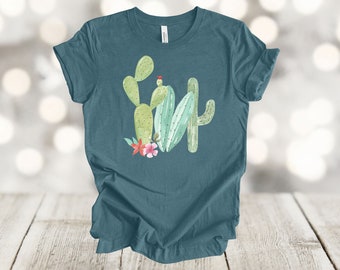 Western Shirt, Desert Cactus Shirt, Cacti Tee, Succulent Shirt, Premium Unisex Soft Shirt, Plus Sizes Available