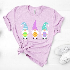 Easter Shirt, Three Gnomes With Colored Eggs, Bella Canvas Tee, Choice ...