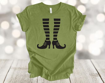 Witch Legs Shirt, Bella Canvas Tee, Pick From Several Colors, Super Soft Shirt