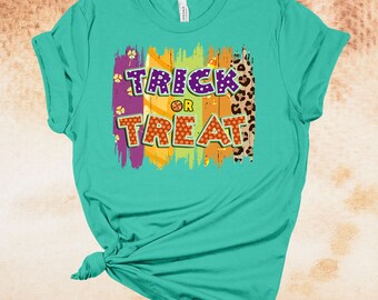 Trick Or Treat Halloween Shirt: Soft Unisex Tee, Plus Sizes