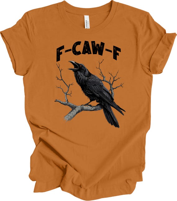 T-shirt Black Crow FCAWF – Design Graphique – Coton – Taille Classique – Neuf Avec étiquettes
