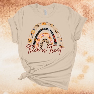Halloween Rainbow Shirt: Trick or Treat Tee, Plus Size Available
