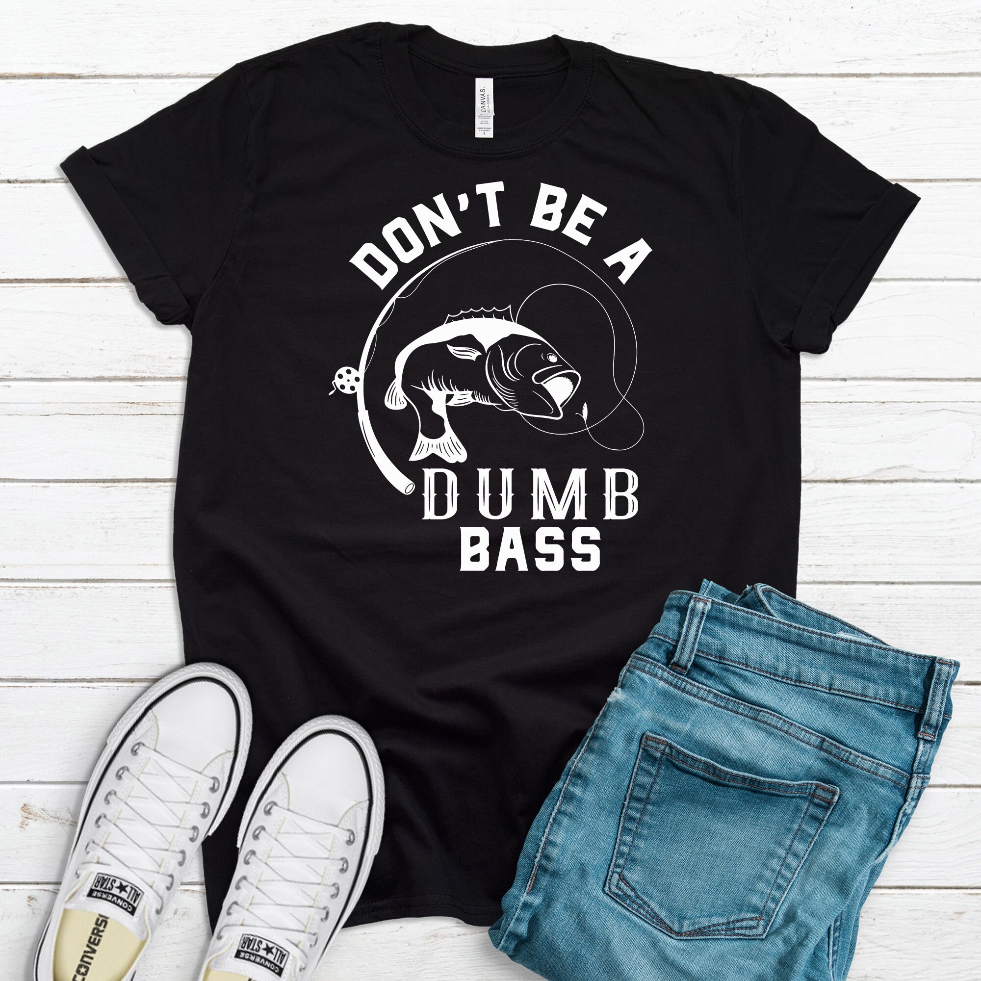  Funny Fishing-Shirt Kickin Ass Catching Bass Dad Adult Humor T- Shirt : Clothing, Shoes & Jewelry