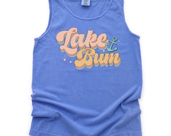Lake Bum Tank Top: Comfort Colors Unisex Summer Shirt