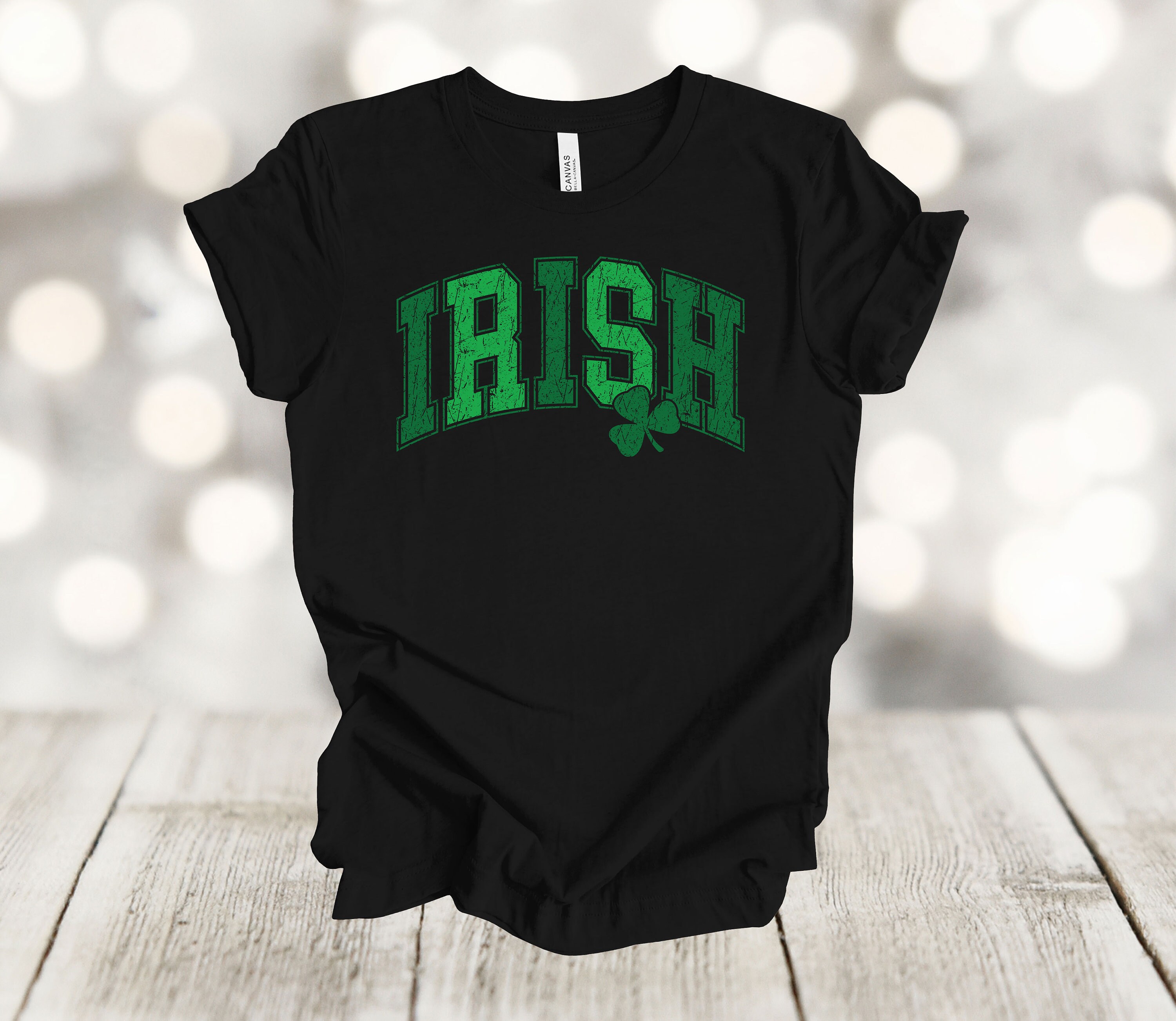 St. Patrick's Day Shirts For Women – Irish Shamrock Striped Short Sleeve Tee In Green - View #10