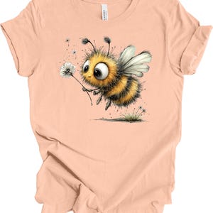 Whimsical Bee With Dandelion, Save The Bees Soft Unisex Tee