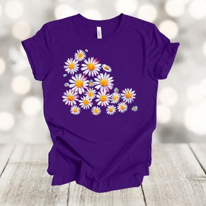 Flower Shirt, Daisies, Pretty Daisy Shirt, Spring Shirt, Summer Flowers, Premium Soft Unisex, Plus Size 2x, 3x, 4x Available