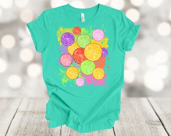 Lemon Slice Shirt: Colorful Citrus Fruit Graphic Tee