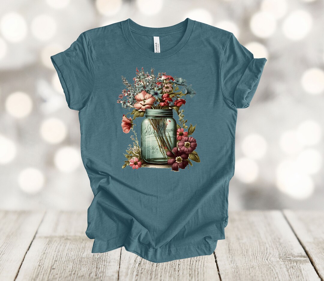 Upcycled White Flower Vase Shirt main image 1