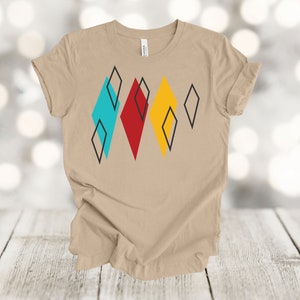 Retro Atomic Shirt: Mid Century Modern Geometric Design