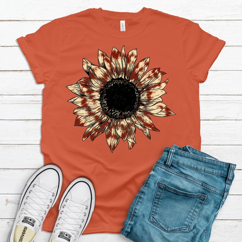 Fall Tie Dye Sunflower Bella Canvas Tee Pick From Several | Etsy