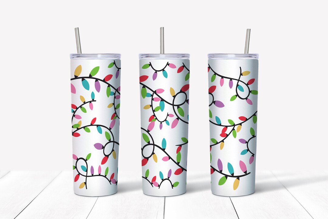 Christmas Light Tumbler, Christmas Lights, String Lights, Christmas