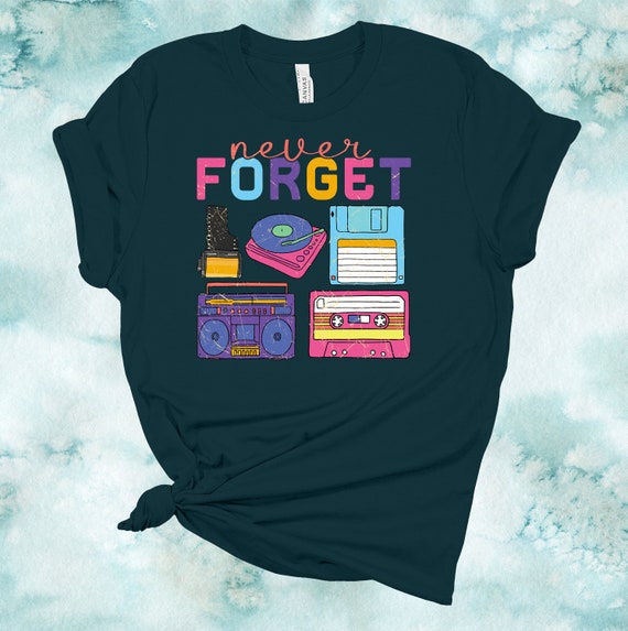 Retro 80s Nostalgia Tee: Never Forget, Unisex Soft Shirt