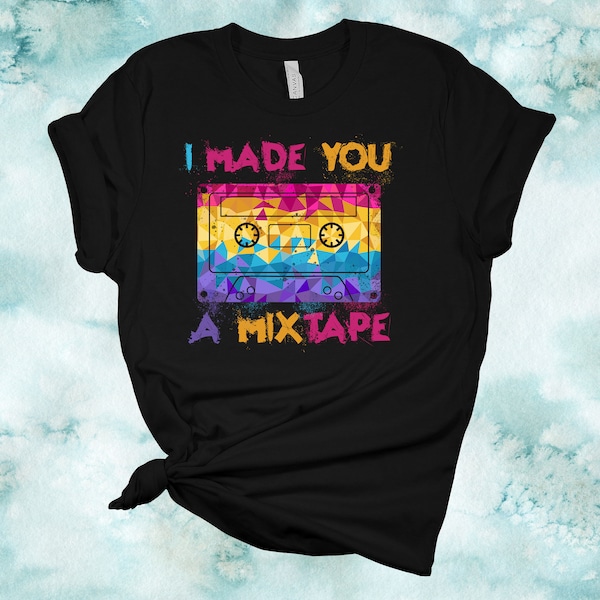 I Made You A Mix Tape, 80's Tee Shirt, Vintage 80's, Retro Tee Shirt, Cassette Tape, Premium Soft Tee, Plus Sizes Available